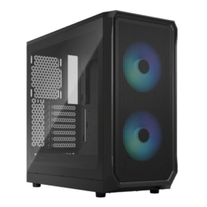 Read more about the article Fractal Design Focus 2 RGB (Black TG) Gaming Case w/ Clear Glass Window, ATX, 2 RGB Fans, RGB controller, Mesh Front, Innovative Shroud System
