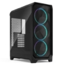 fractal fractal design meshify 3 black rgb tg light gaming case w light tint window e atx mesh front 3x rgb 