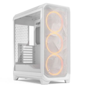 Read more about the article Fractal Design Meshify 3 (White RGB TG Clear) Gaming Case w/ Clear Window, E-ATX, Mesh Front, 3x RGB Fans, USB-C 20Gbps