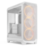 fractal fractal design meshify 3 white rgb tg clear gaming case w clear window e atx mesh front 3x rgb fans 