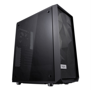 Read more about the article Fractal Design Meshify C (Dark TG) Gaming Case w/ Dark Tint Glass Window, ATX, Angular Mesh Front, High-airflow, 2 x 120mm Fans