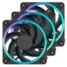 fractal fractal design momentum 12 argb 120mm pwm case fans 3 pack 16 leds fdb bearing 350 2200 rpm 8 pin co