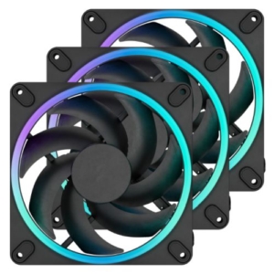 Read more about the article Fractal Design Momentum 14 ARGB 140mm PWM Case Fans (3-Pack), 20 LEDs, FDB Bearing, 350-1800RPM, 8-pin Connector, Black