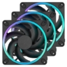 fractal fractal design momentum 14 argb 140mm pwm case fans 3 pack 20 leds fdb bearing 350 1800rpm 8 pin con