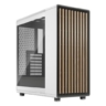 fractal fractal design north chalk white tg clear case w clear glass window atx 2 fans usb c oak front