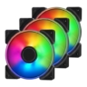fractal fractal design prisma al 12pwm 120mm argb case fans 3 pack 7 blades long life sleeve bearing 500 200
