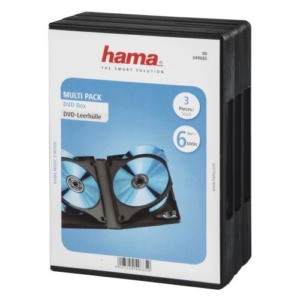 Read more about the article Hama 3x 6 DVD/Blu-Ray Jewel Cases, 6 Discs per case, Black