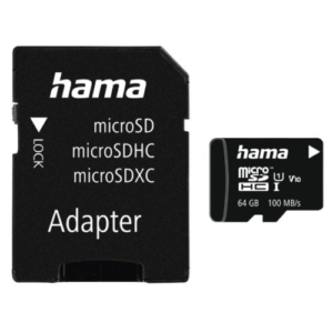 Read more about the article Hama 64GB MicroSDXC Card with SD Adapter, Class 10 UHS-I, V10, 100MB/s