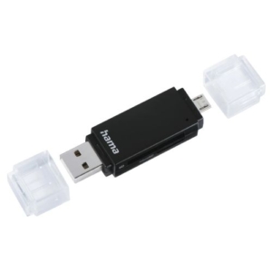 Read more about the article Hama Basic External USB 2.0 OTG Card Reader, USB-A + Micro B, SD/microSD, Black, USB Powered