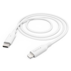 Read more about the article Hama Charging/Data USB-C to Lightning Cable, 480Mbps, 1 Metre, White, MFI Certified