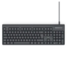 hama hama ck 100 wired usb multimedia keyboard ai assistant quiet keys detachable cable black