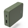 hama hama colour 10 green 10000mah fast charge powerbank usb a usb c led capacity indicator