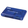 hama hama external 35 in 1 usb 20 card reader blue usb powered