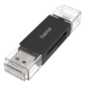Read more about the article Hama External USB 2.0 OTG Card Reader, USB-A + Micro USB, SD/microSD, Black, USB Powered