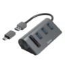 hama hama external usb 32 gen1 hubcard reader 3x usb a sd microsd usb powered usb c adapter
