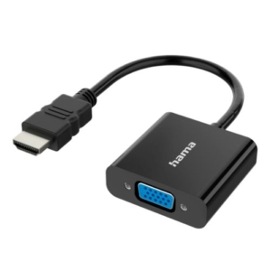 Read more about the article Hama HDMI Male to VGA Female Converter Cable with Audio 3.5mm Jack, 15cm, Black, *Eco-Friendly Packaging*