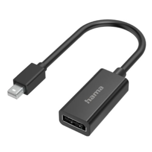 Read more about the article Hama Mini DisplayPort Male to DisplayPort Female, Ultra-HD 4K, Black