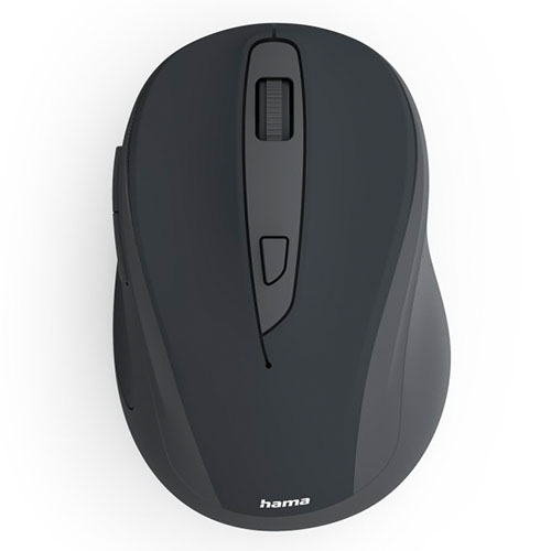 Hama WM-400 Compact Wireless Optical Mouse, 6 Buttons, 800-1600 DPI, Black