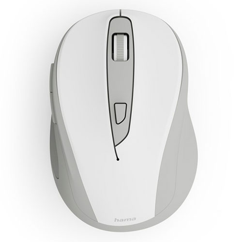 Hama WM-400 Compact Wireless Optical Mouse, 6 Buttons, 800-1600 DPI, White
