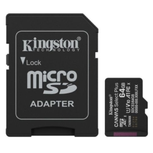 Read more about the article Kingston 64GB Canvas Select Plus Gen3 MicroSDXC Card with SD Adapter, UHS-I Class 10, U1, V10, A1 App Performance, 100MB/s