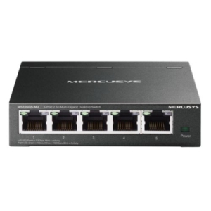 Read more about the article Mercusys (MS105GS-M2) 5-Port 2.5G Multi-Gigabit Desktop Switch, 5x 2.5G Ports, Fanless, Metal Casing