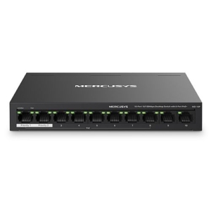 Read more about the article Mercusys (MS110P) 10-Port 10/100Mbps Desktop Switch with 8-Port PoE+, Metal Case