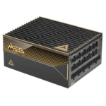 msi 1600w meg ai1600t pcie5 atx 3 1 psu fully modular tri certified titanium dual 12v 2x6 full digital design pcie 5 1 rgb lighting