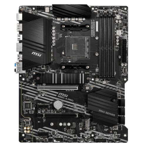 MSI B550-A PRO, AMD B550, AM4, ATX, 4 DDR4, HDMI, DP, GB LAN, 2x M.2