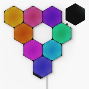 Read more about the article Nanoleaf Shapes Limited Edition Ultra Black Hexagons Starter Kit (9-Panels), RGB, Create an Illuminated Display, Ultra-Thin Panels, Screen Mirror/Musi