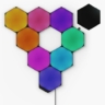nanoleaf nanoleaf shapes limited edition ultra black hexagons starter kit 9 panels rgb create an illuminated 
