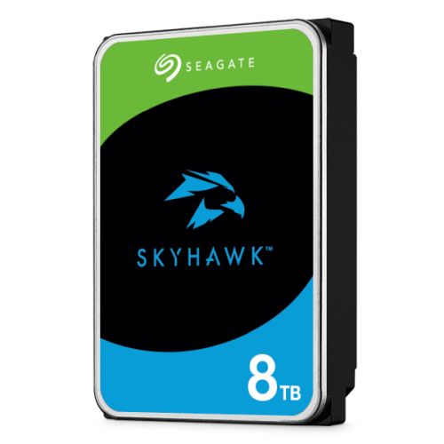 Seagate 3.5″, 8TB, SATA3, SkyHawk Surveillance Hard Drive, 256MB Cache, 16 Drive Bays Supported, 24/7, CMR, OEM