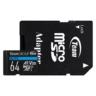 team team 64gb elite a1 microsdxc card with sd adapter uhs i class 3 u3 a1 app performance 100mbs