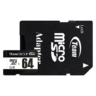 team team 64gb microsdxc uhs i u1 c10 card with sd adapter class 10 uhs i up to 100mbs