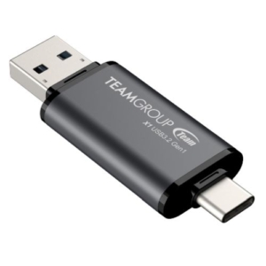 Read more about the article Team 64GB X1 USB-A & USB-C 3.2 Gen1 Memory Pen, 100MB/s, Aluminium Alloy