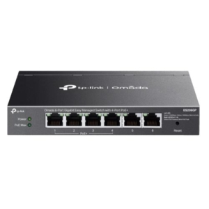 Read more about the article TP-LINK (ES206GP) Omada 6-Port Gigabit Easy Managed Switch with 4-Port PoE+, 6x GB Ports, Metal Casing