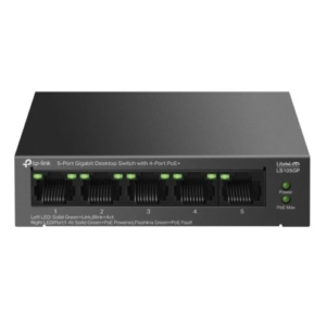 Read more about the article TP-LINK (LS105GP) 5-Port Gigabit Desktop LiteWave Switch with 4-Port PoE+, Metal Casing