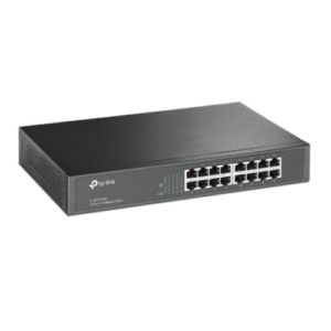 Read more about the article TP-LINK (TL-SF1016DS) 16-Port 10/100Mbps Unmanaged Desktop/Rackmount Switch, 13-inch Steel Case