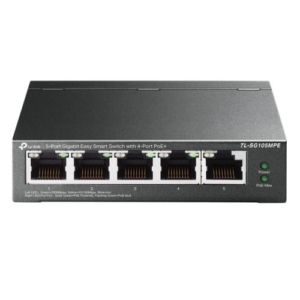 Read more about the article TP-LINK (TL-SG105MPE) 5-Port Gigabit Easy Smart Switch with 4-Port PoE+, Steel Case