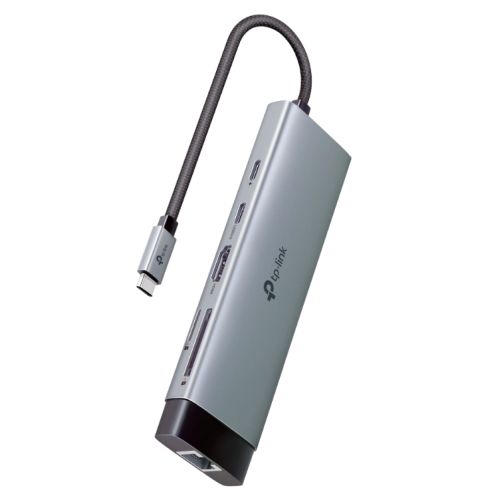 TP-LINK (UH9120C) 9-in-1 USB-C Hub – 1x USB-C (PD 100W), 1x USB-C 5Gbps, 3x USB-A 5Gbps, 1x HDMI, 1x LAN, SD/microSD, Mains Powered