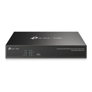 Read more about the article TP-LINK (VIGI NVR1004H-4P) 4 Channel PoE+ Network Video Recorder, 4K HDMI Output, 16MP Decoding Capacity, H.265+, ONVIF, Two-Way Audio