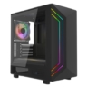 vida vida apollo m black argb gaming case w glass window micro atx rear argb infinity fan front led strip