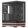 vida vida elegance black argb gaming case w glass side front atx real wood psu shroud 4x argb pwm fans f