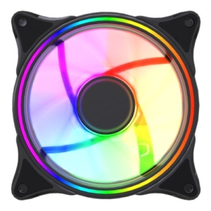 Read more about the article Vida Infinity01 Reverse Blade 120mm ARGB Dual Ring PWM Case Fan, Hydraulic Bearing, Infinity Mirror Effect, 500-1500 RPM, Black