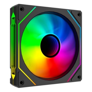 Read more about the article Vida Infinity02 Reverse Blade 120mm ARGB PWM Case Fan, Hydraulic Bearing, Infinity Mirror Effect on Centre & Sides, 800-1800 RPM, Black