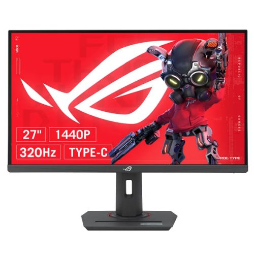 Asus 27″ ROG STRIX USB Type-C HDR Gaming Monitor (XG27ACMS), Fast IPS, 2560 x 1440, 0.3ms, 320Hz, ELMB SYNC, G-Sync, VESA