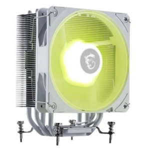 Read more about the article MSI MAG COREFROZR AA13 ARGB Heatsink & Fan, Intel & AMD, Compact, CycloBlade7 Design, 4x Heatpipes, 240W TDP, White