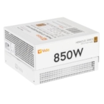 vida 850w heracles white atx 3 1 gaming psu 80 bronze 140mm ultra quiet fdm fan flat white cables pcie 5 1 power lead not included