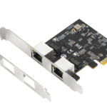 dual port 2.5g ethernet pcie 2.5 gb network card rtl8125e chipset 2x rj45 gigabit nic adapter with low profile bracket