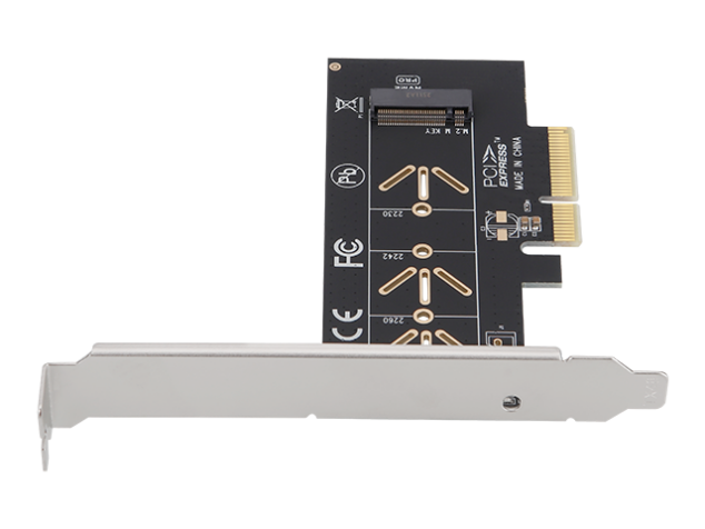 m.2 nvme to pcie 4.0 x4 adapter card | 2230 2242 2260 2280 22110 | low profile