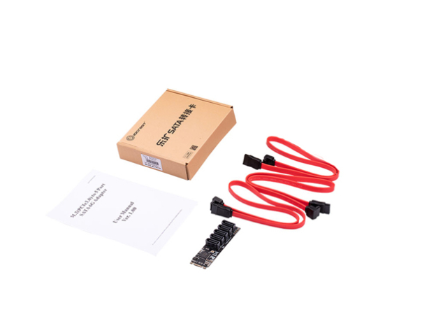 M.2 to 5-Port SATA 6G Adapter with JMB585 Chip - IO-M2F585-5I